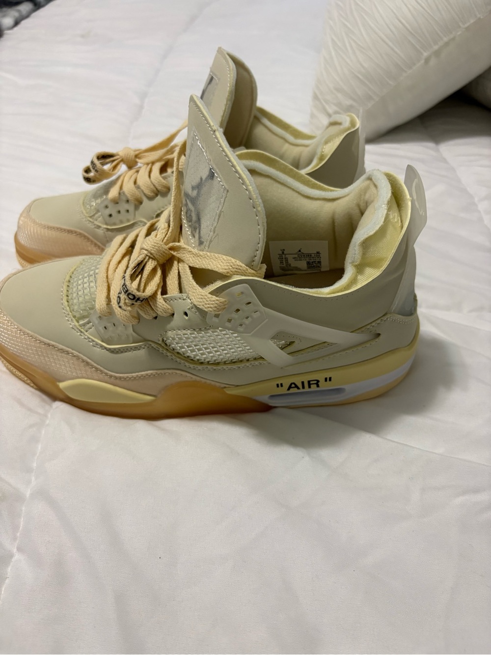 Jordan Cream/Off-White High-Top Sneakers